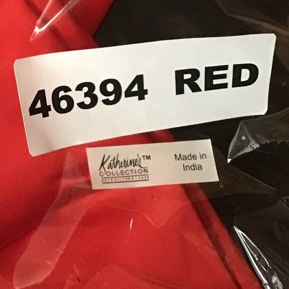 NWT Katherine’s Collection Red Satin scarf w/removable flower accent, 64” long - Picture 12 of 13